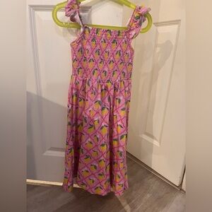Mini Boden Pink and Yellow Floral Dress